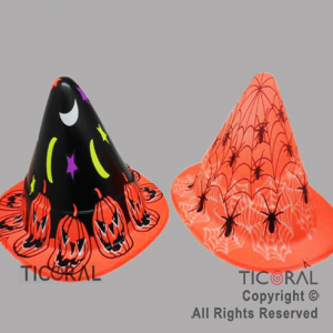 SOMBRERO BRUJA FLUO FANTASIA HALLOWEEN x 6